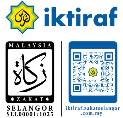 Contoh e-Label IKTIRAF dengan nombor siri dan kod QR pengesahan